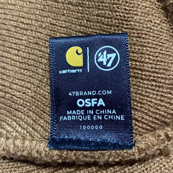 Men’s Baltimore Ravens Carhartt Brown NFL Beanie.  Adult One Size - Picture 7 of 8